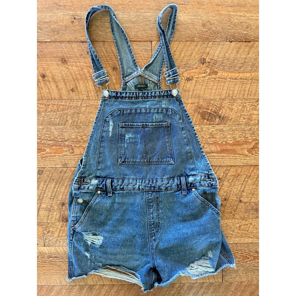 Denim Bib Shorts